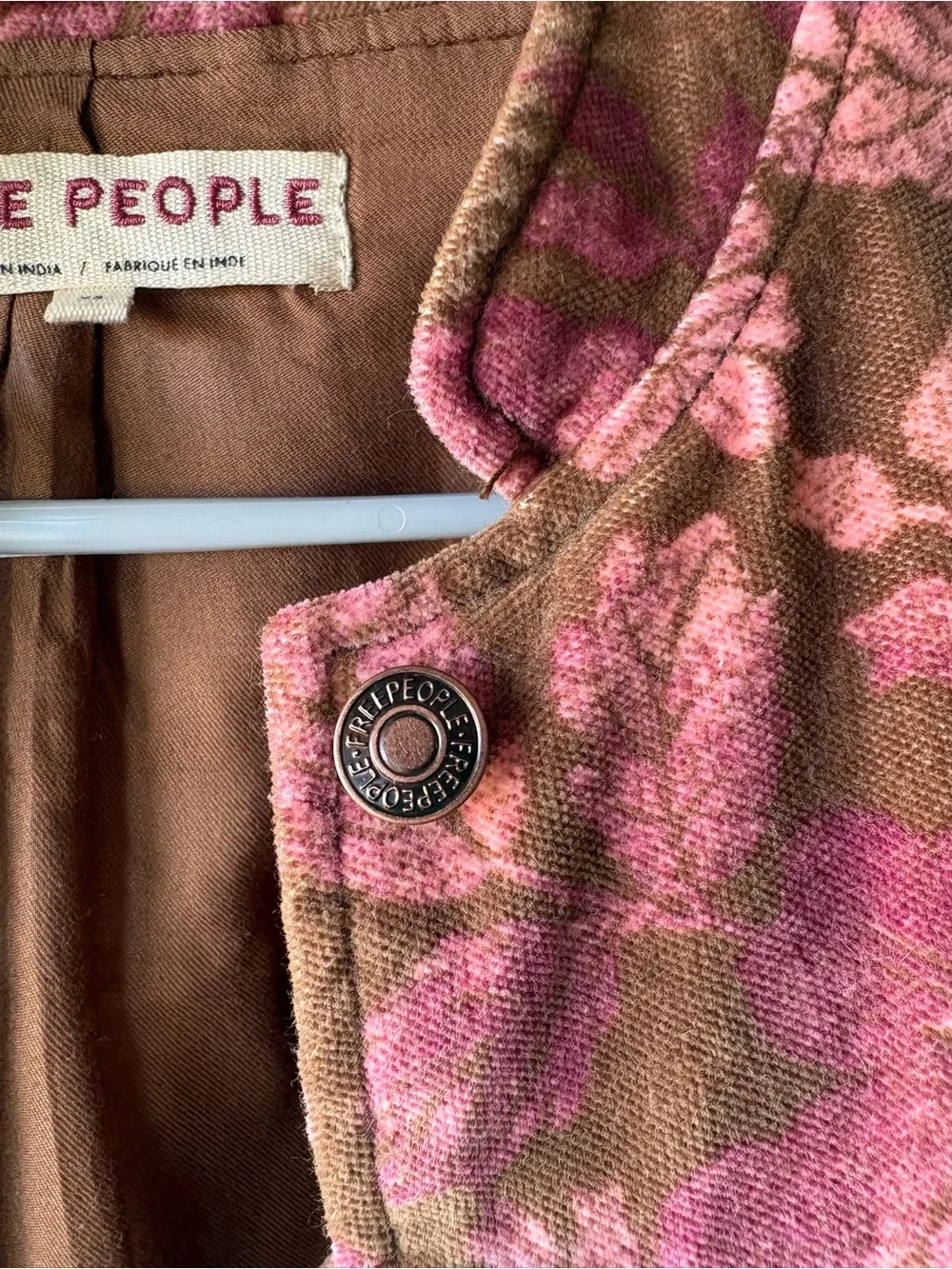 Free People Jocelyn Velvet Printed Jacket